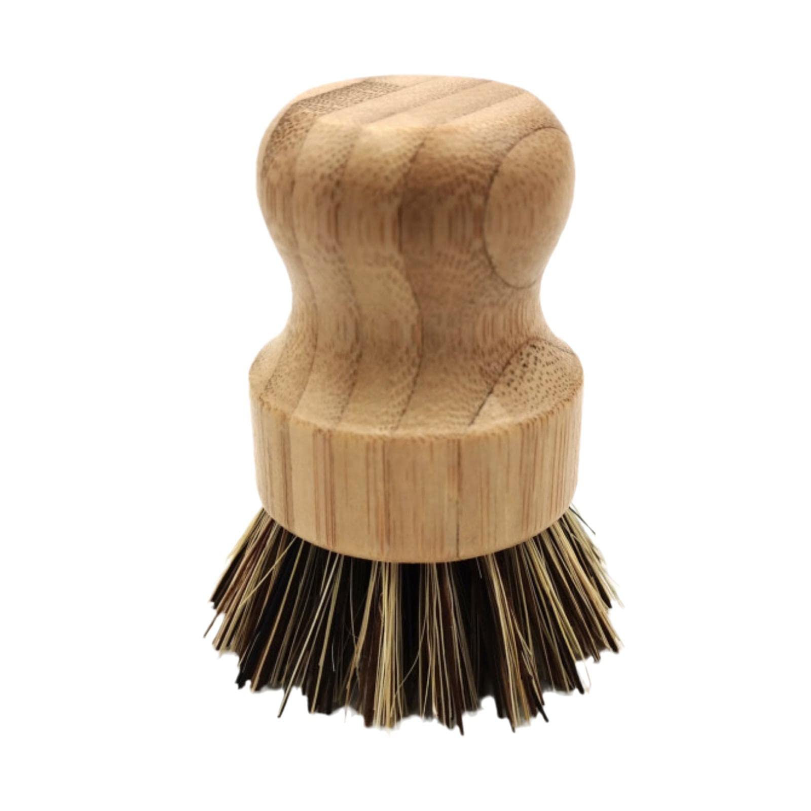 WAITLOVER Sisal Hair Bamboo Cleaning Scrub Brush Wooden Handle Brushes For Coffee Profilter Pan Kitchen Pot Cleaning Machine Espresso