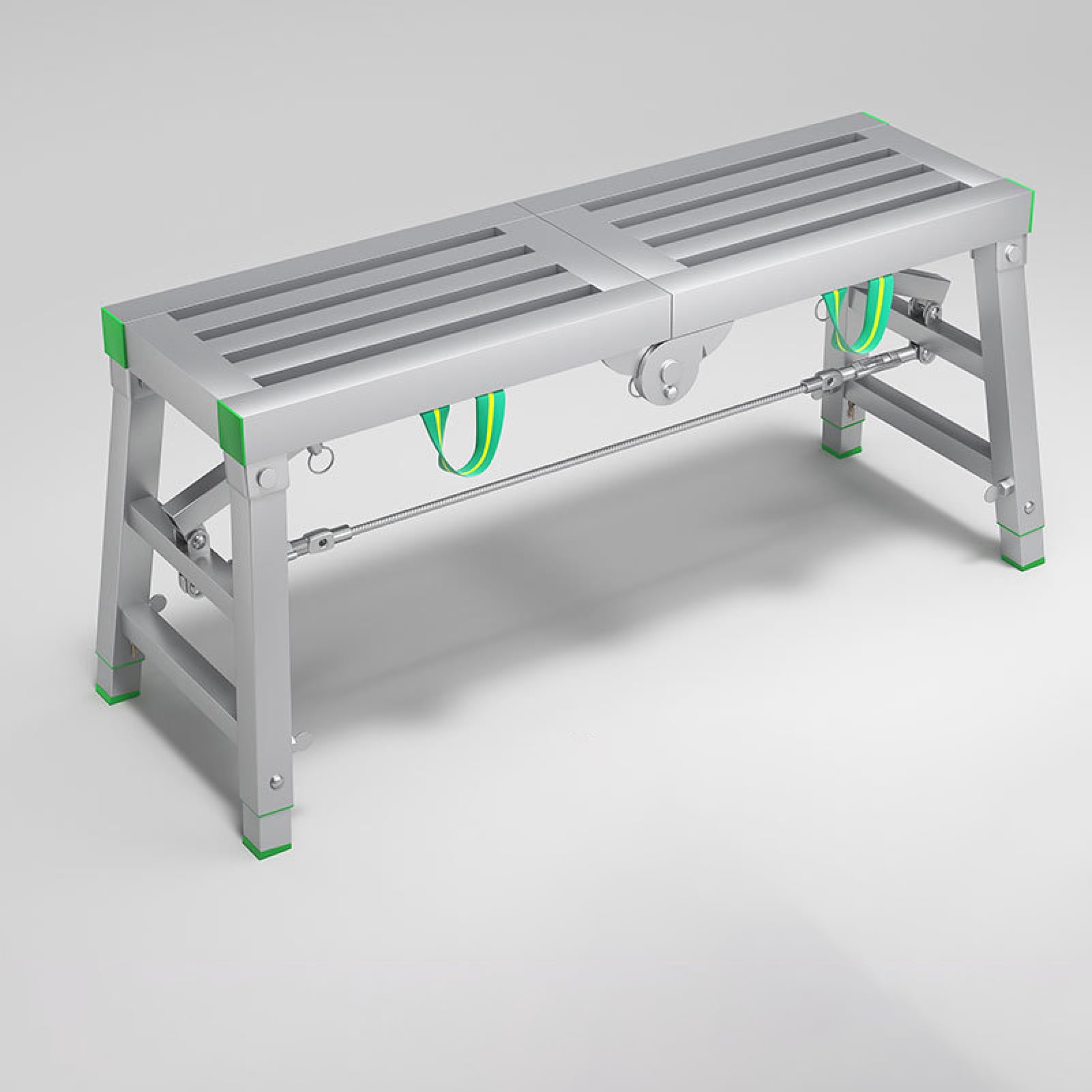 WQPMNYG Portable Aluminum Folding Scaffolding Platform Adjustable Height Work Bench for Drywall 180cm Tall