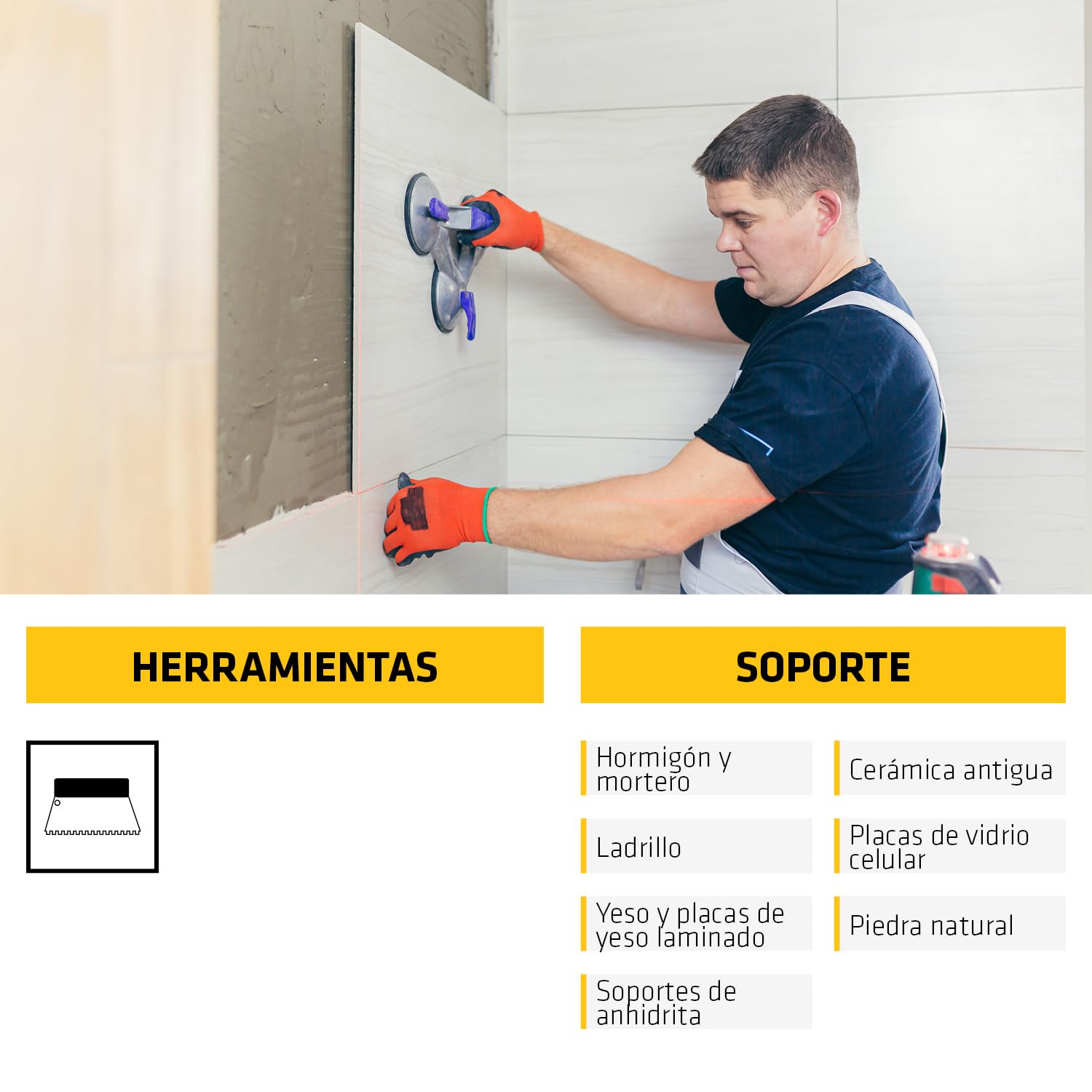 SIKA - Adhesivo cementoso de consistencia variable de altas prestaciones - SikaCeram-252 StarFlex - Gris - Deformable - Para la colocación de piezas cerámicas de tamaño medio a gran formato - 25kg
