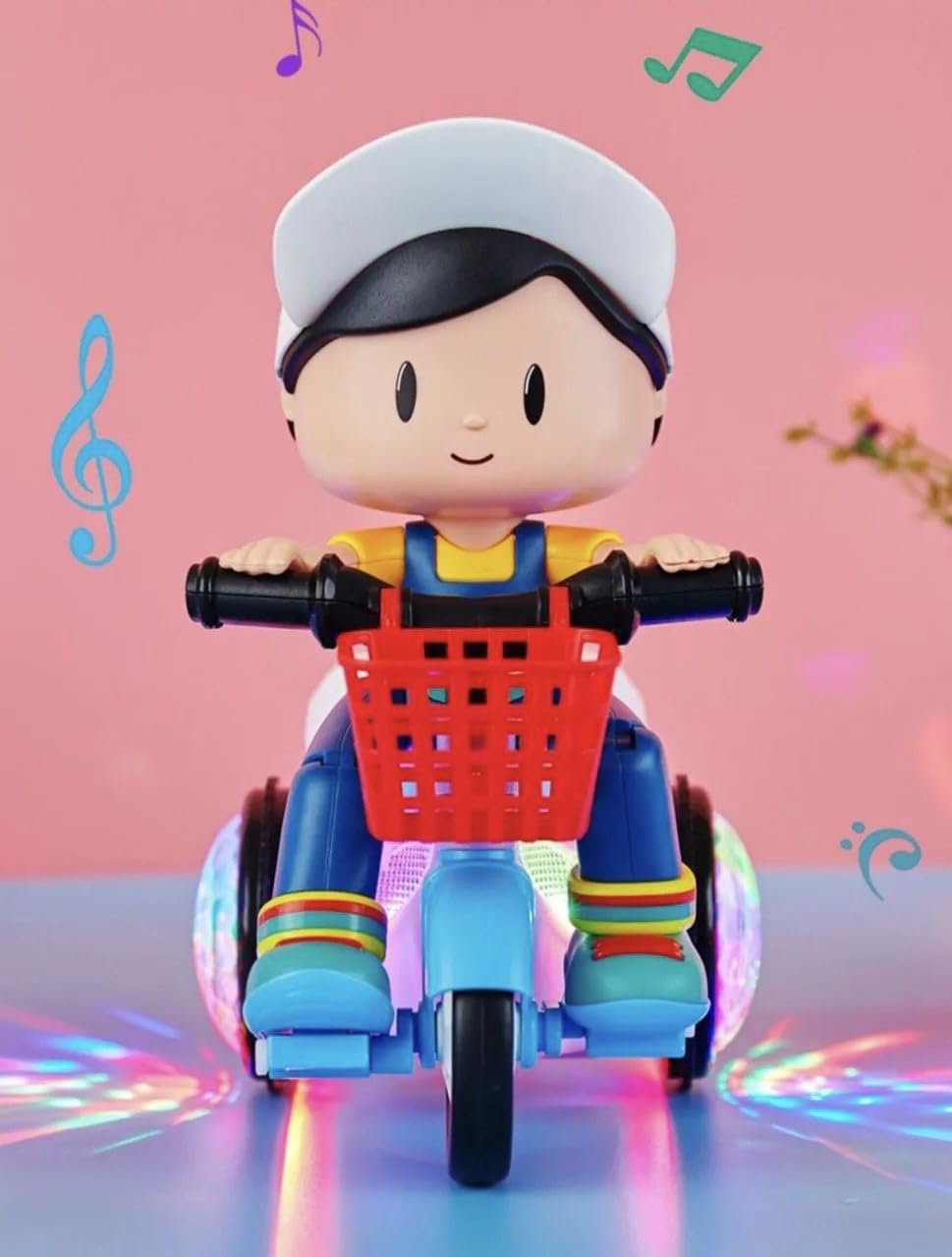 Amazon.co.jp: CHuxin 乗り物玩具 電動360度回転ライトアップ三輪車