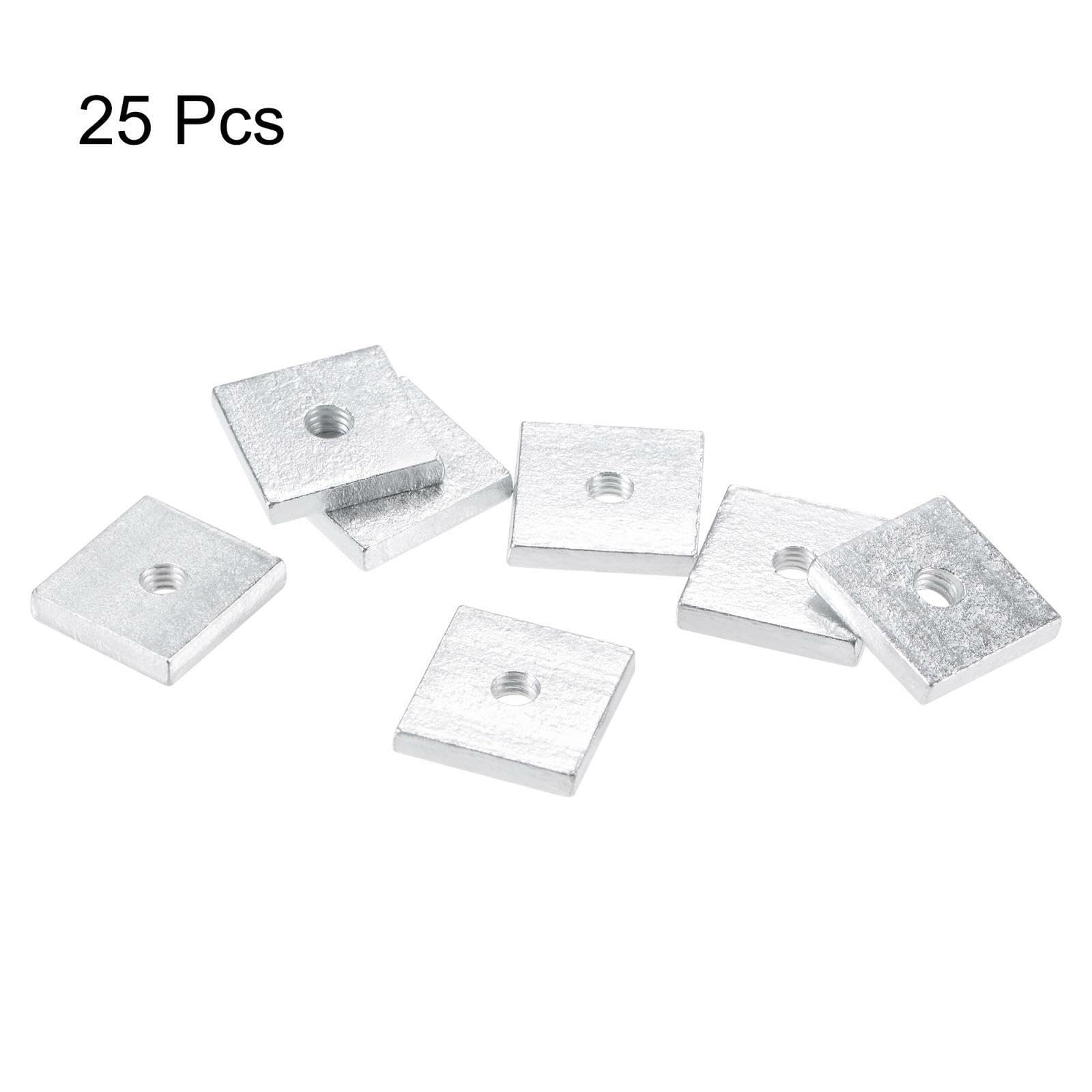 Tool Parts and Accessories Square Nuts M4x15mmx3mm Zinc-Plated Metric Coarse Thread Assortment Kit 25pcs (#CN-140824-14108)