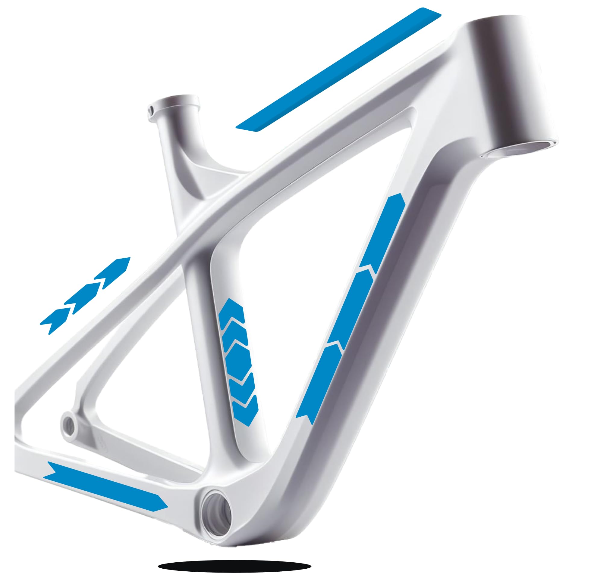 Set 10 Adesivi Stickers Decal Telaio Bici Bicicletta Kit adesivi telaio MTB BDC Universale Protezione COD. B0188 (BLU 53)