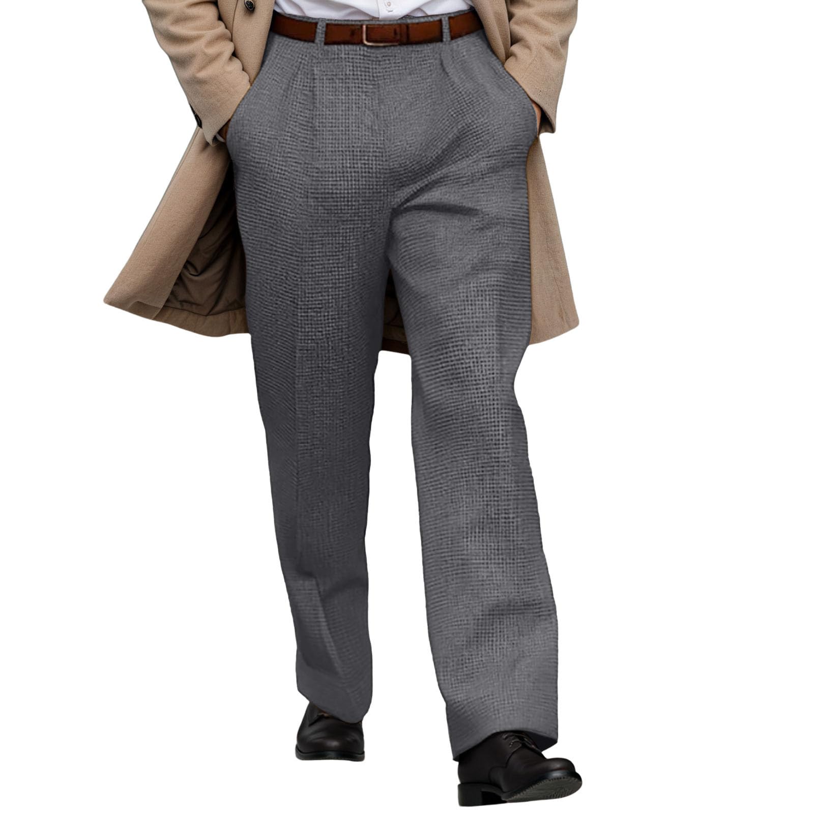 Pantalon habillé décontracté style classique moderne à jambes droites