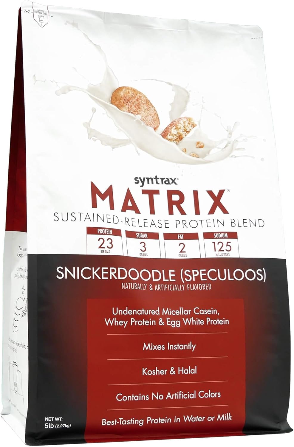 Syntrax Nutrition Matrix - Sustained-Release Protein Blend, Snickerdoodle 5 lbs. Real Cookie Pieces