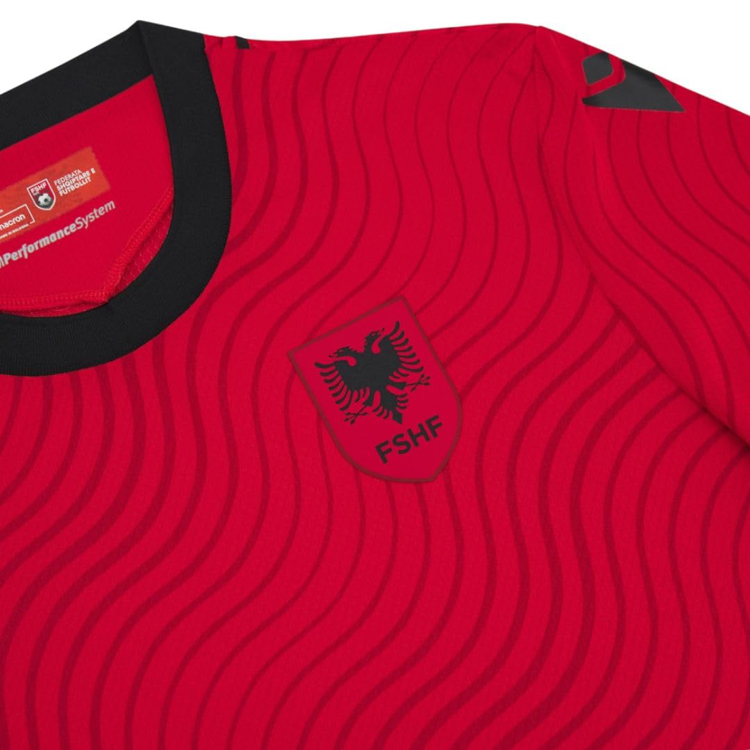 Macron FSHF Albania Authentic Trikot Home World 2026 - Maglietta unisex