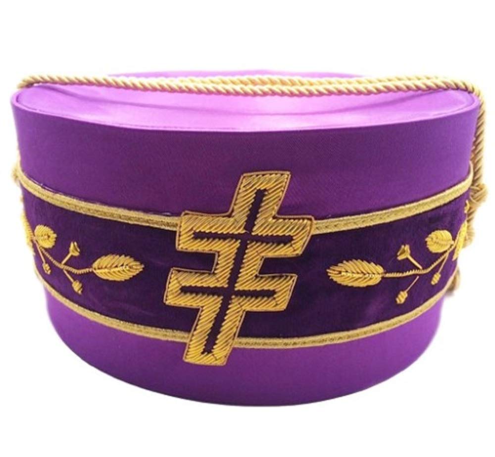 33° grado Rite Scozzese Viola Cap Bullion Ricamo a Mano
