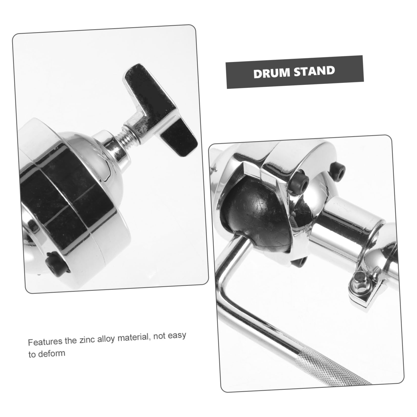 Mikikit Supporto per Tom Singolo in Lega Zinco Staffa Compatta e Leggera per Batteria Accessorio Solido per Strumento Percussione Facile da Montare e Resistente per Musicisti Principianti