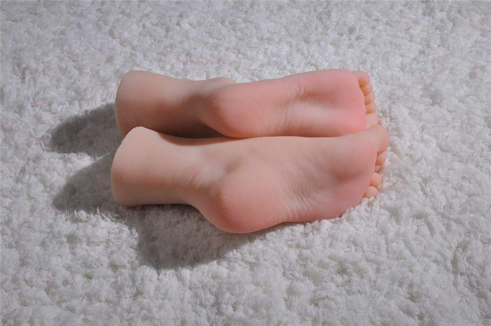 Silicone Pieds Modèle, Modèle de Pied féminin réaliste, modèle de Pied de Simulation en résine de Silicone clonée 36A, Convient à l'affichage des Chaussures et des Bijoux