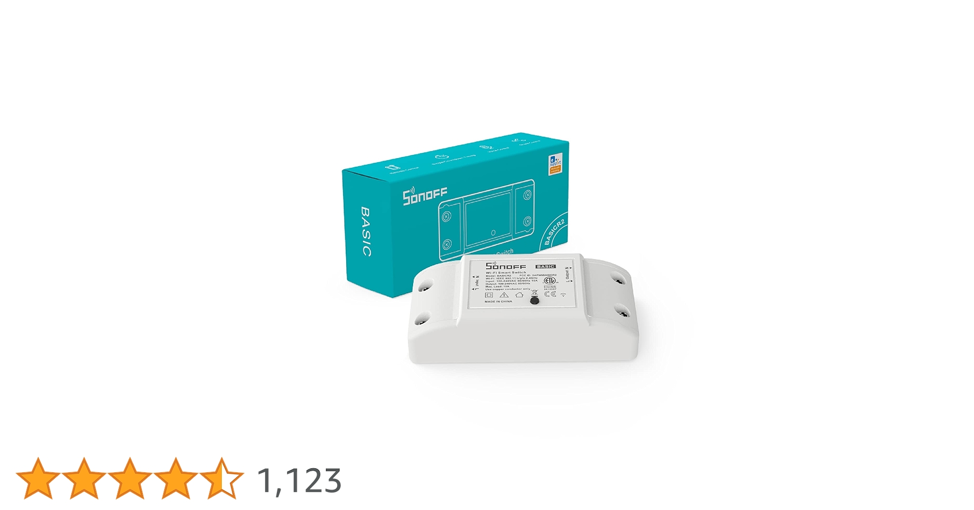 Intelligent WLAN Light Switch, SONOFF BASICR2 10A, New Version