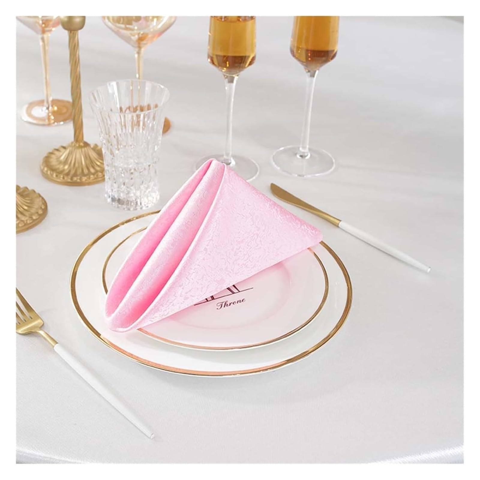 Cotton Table Napkins, Multicolor ester Jacquard 10-Pack 45x45cm Reusable Dinner Napkin(Type 35)