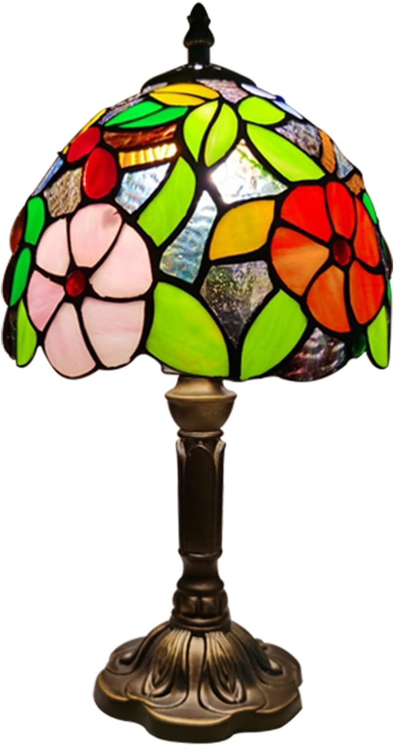 Lampe de table Art déco moderne à fleurs et branches avec 1/2 lumière