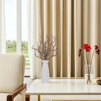 INOOMP Artificial Decorative Branch and Birch Twigs for Vase 4Pcs Light Brown Plastic Curly Tree Branches with Antler Shape for Home Décor Floral Arrangement and Craft Projects