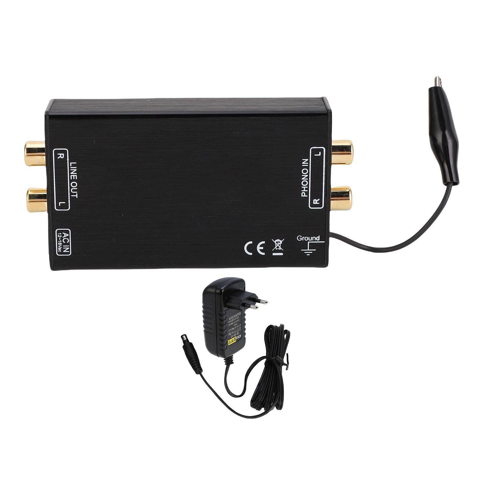 Preamplificador de Phono estéreo, Tocadiscos, Amplificador de Potencia AV con 2 interfaces de vídeo Compuesto, Entrada y Salida Ac230v