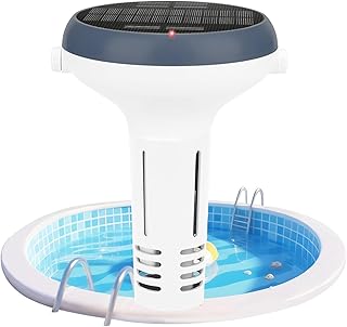 Testeur Intelligent de Chlore et pH 7 en 1 pH, Chlore, Sel, ORP, TDS, EC, Temp Compteur de pH avec Recharge Solaire, pour Piscine