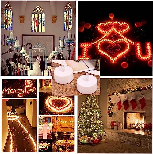 Image of 24 Pack flameless led Tea Lights Candles, Warm Yellow Last 200 Hours,Flickering tealight Candles,Battery Operated Tea Lights for Home Decoratioin