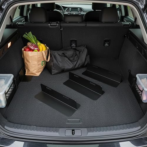 Miniatura 2 de 3 unidades de bloques de almacenamiento de automóvil, bloque organizador de carga para maletero de automóvil, compartimentos de alfombra de fieltro