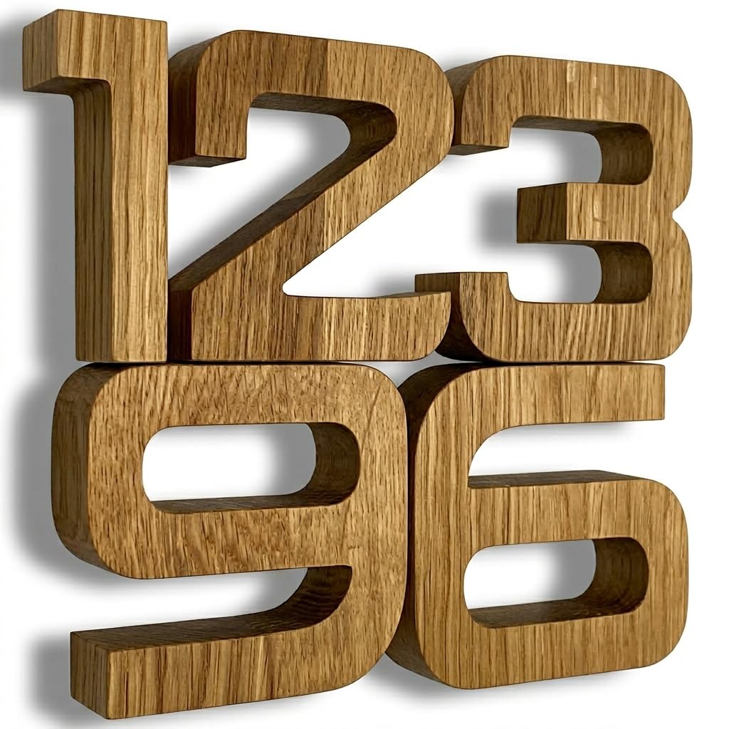 3D wandklokken DIY hout eiken grote wandklok 50-75 cm 3D wandklok modern design eco wandklokken muursticker decoratie klok voor kantoor woonkamer slaapkamer decoratief artikel kwartsklok (eiken