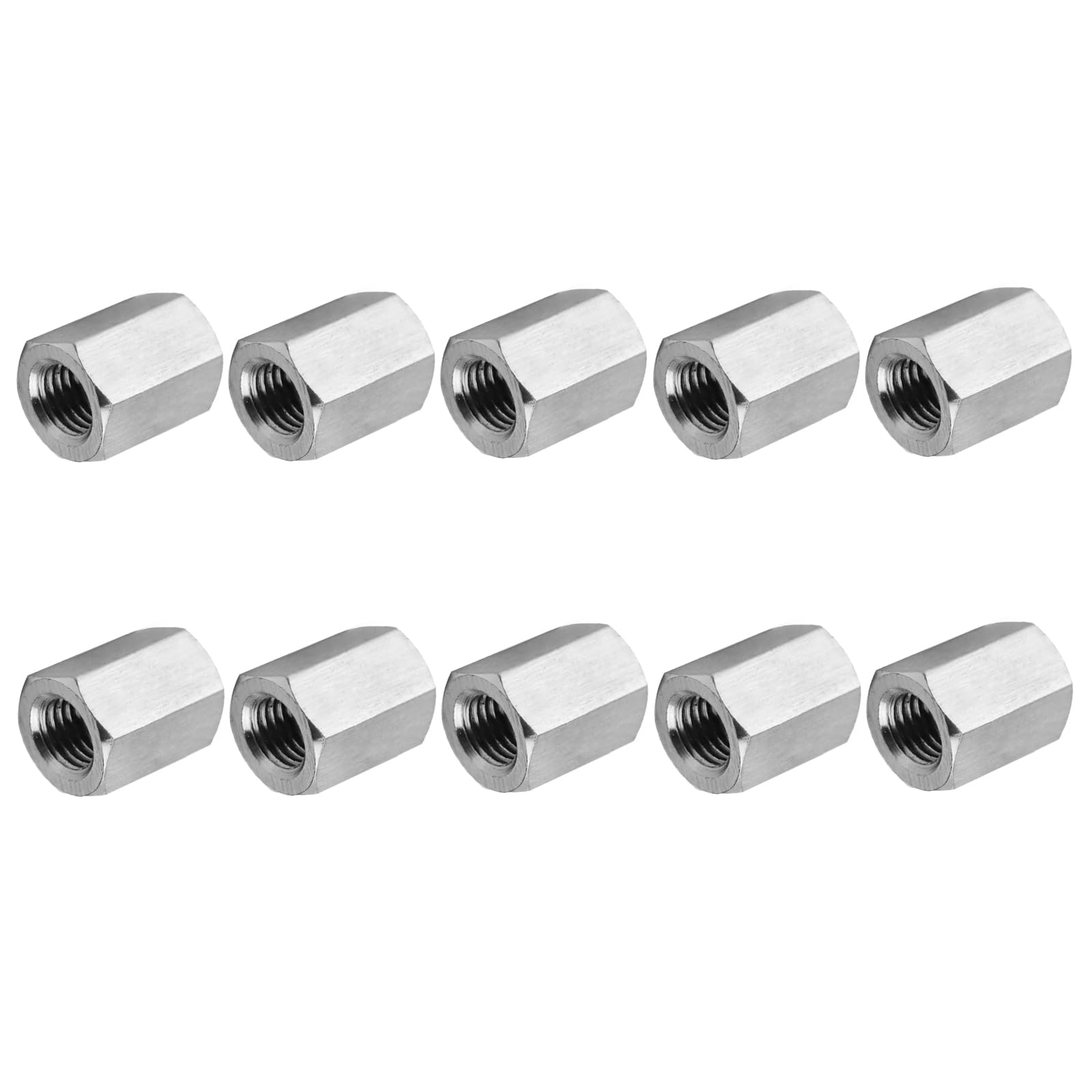 PATIKIL 10#-32 UNF 304 Stainless Steel Hex Coupling Nuts