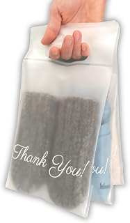 Frosted T Shirt Bags 6x9, 100 Pack Clear Bags for Packaging, Package Bags, Packaging Bags for Small Business, Shipping Bags with Handle