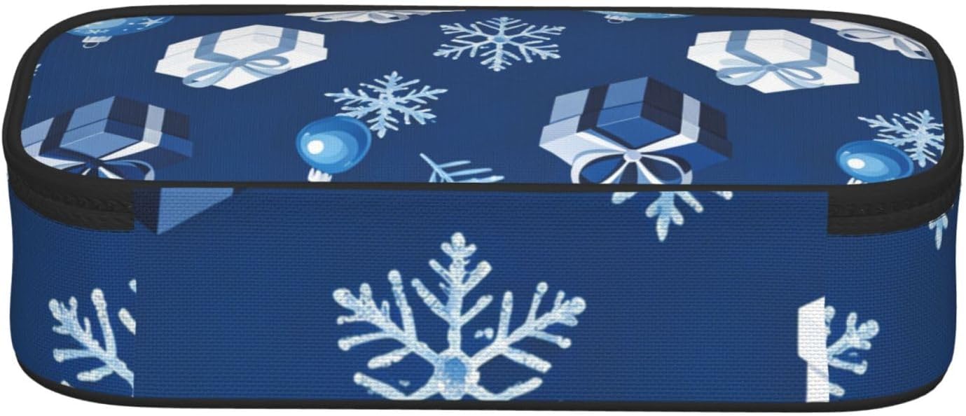 Blue Christmas Gift Full-print Multifunctional Pen Organizer Storage Pouch image 3