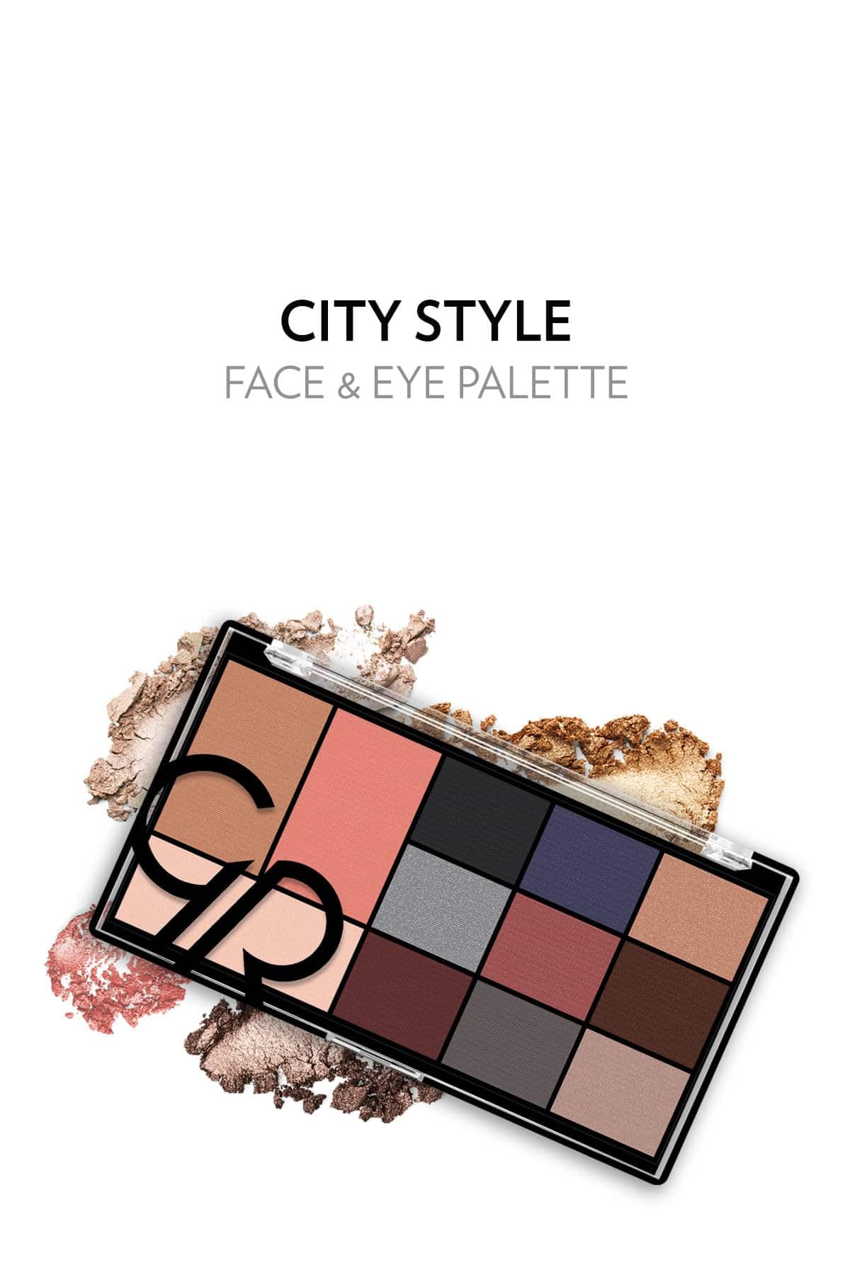 Golden Rose City Style Face&Eye Palette No:02 Smokey 1 Paket