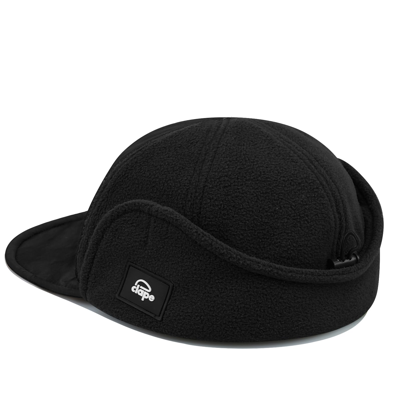 Cappello Invernale, Cappellino da Baseball Invernale con paraorecchie, Berretto di Lana Caldo Uomo, Visiera Pieghevole, Cappellino Camionista(APL1Black)