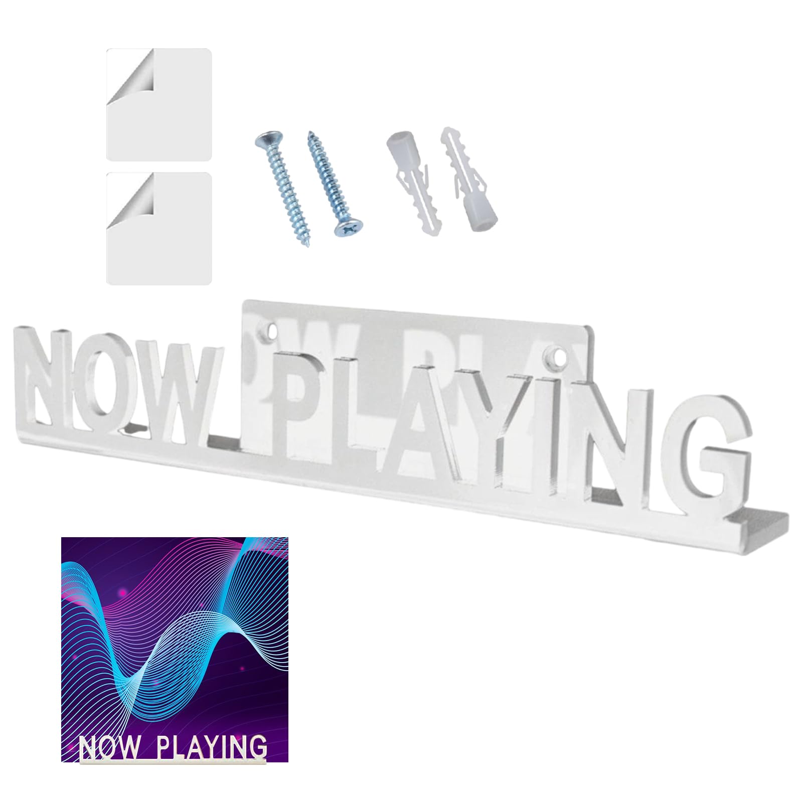 Winylowy uchwyt na płyty gramofonowe Re-gal | Akrylowy uchwyt ścienny na płyty gramofonowe Now Playing