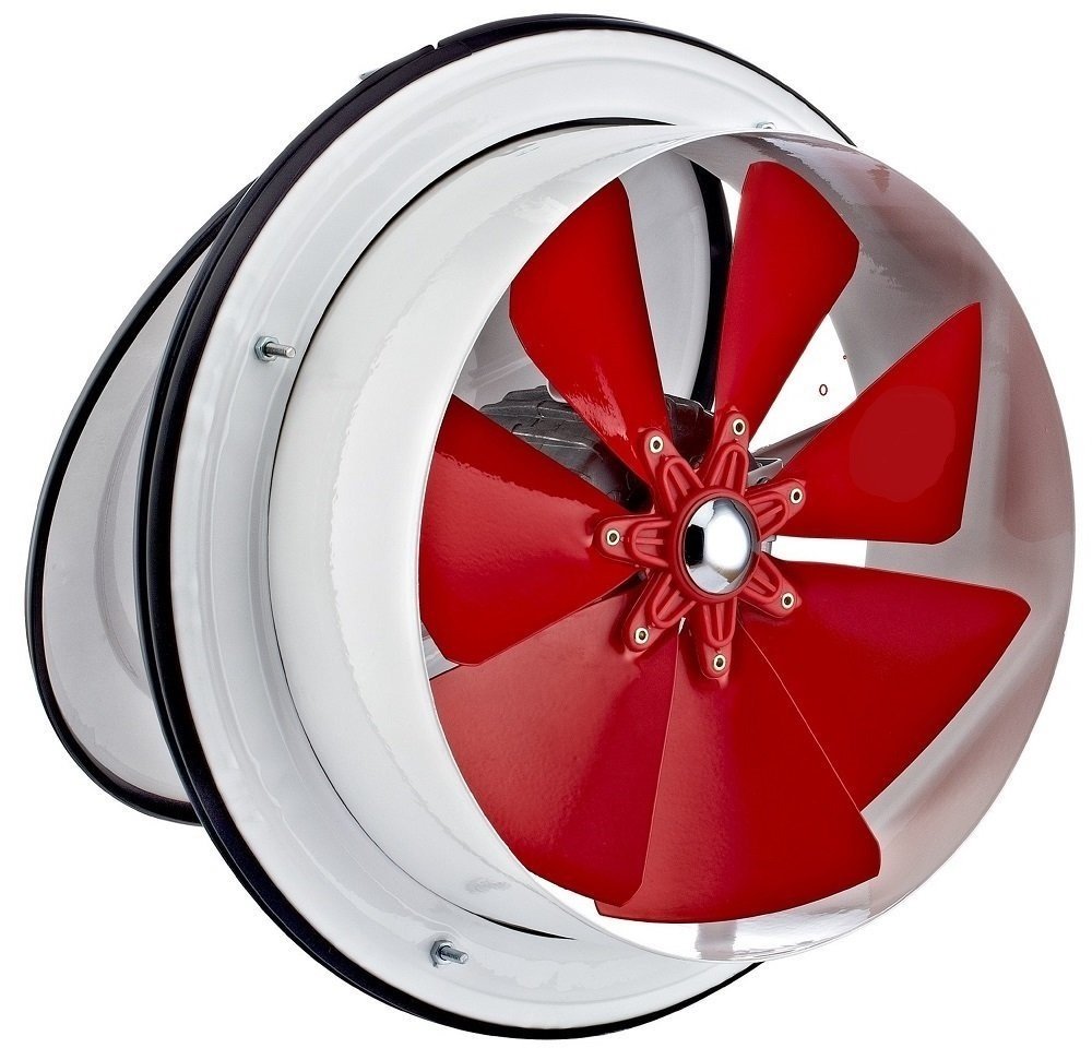 Uzman-Versand 160mm Wandventilator mit Klappe Fenstergebläse Fenster Tür Decke Lüfter Wandlüfter mit verschlussklappe, Badlüfter Einbauventilator Einbaulüfter