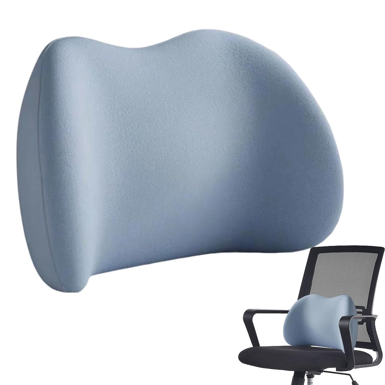 Muiltvoe Lumbar Support Pillow for Car,Memory Foam Bck Cushion Car Pillow - Seat Supplies for Driving Safety for SUV, Trucks, Vehicles, Caravans, Minivans
