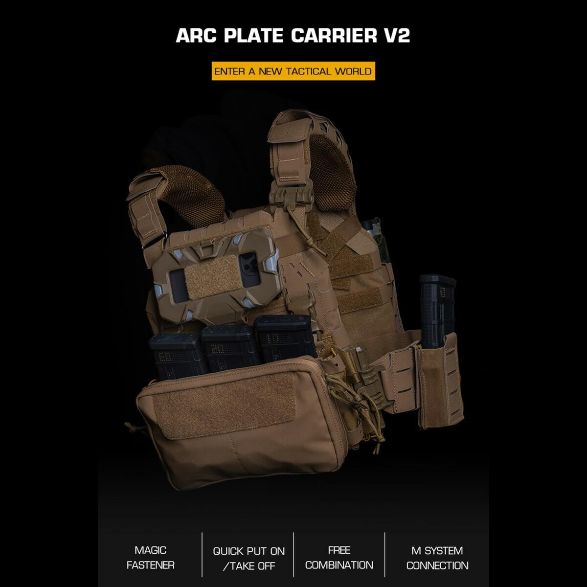 Amazon | WoSporT ARC Design プレートキャリア V2 MOLLE WolfGray
