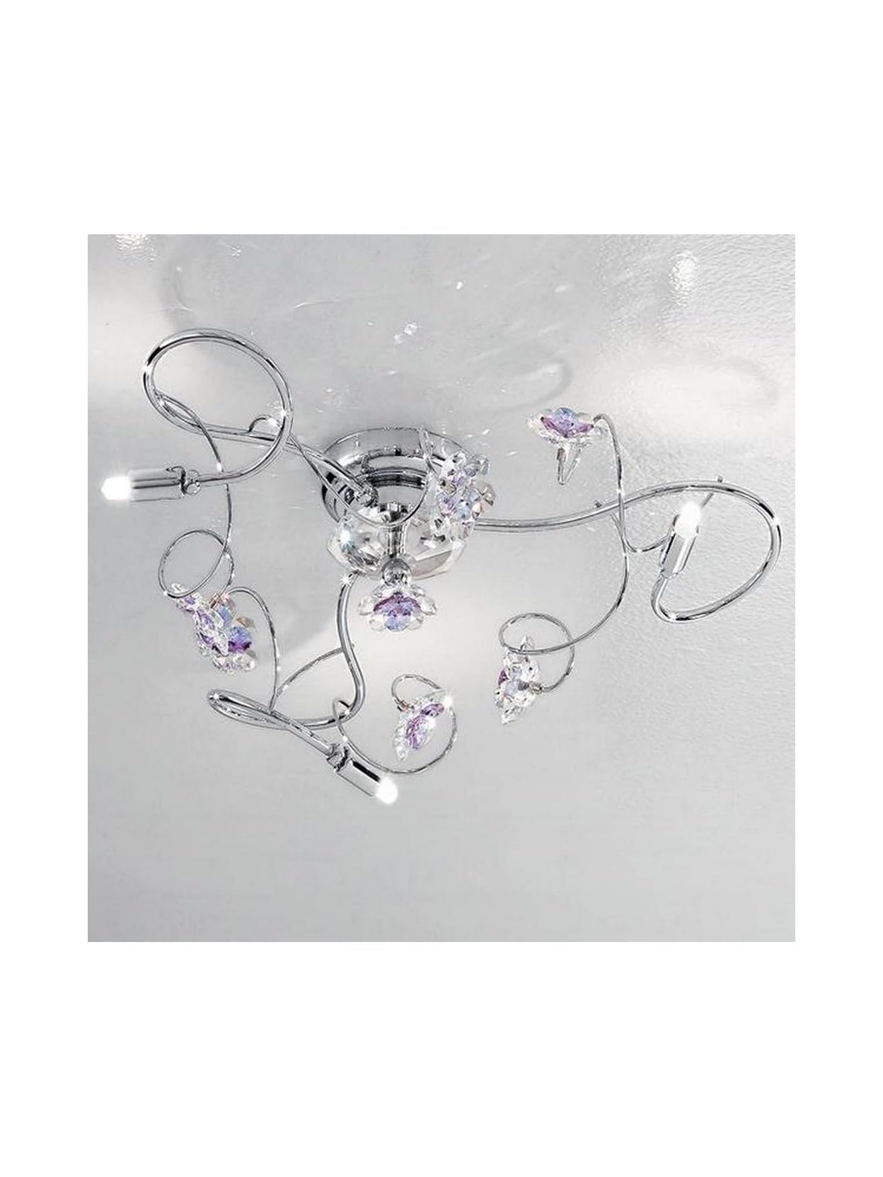 Plafonnier de plafond moderne en cristal et chrome chic modèle DP074 - 4