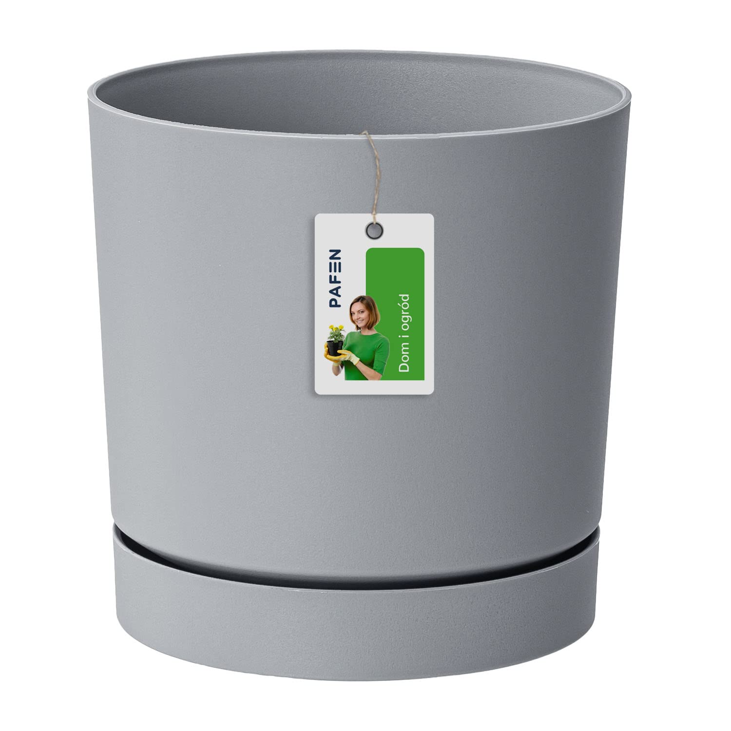 Prosperplast Lightgrey Round Plant Pot, Polypropylene (Pp), Dpop240