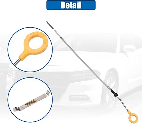 Miniatura 5 de X AUTOHAUX Indicador de nivel de aceite del motor para Nissan Altima 3.5L 2002-2006 para Nissan Maxima 3.5L 2003-2006 No.11140-8J10B Amarillo