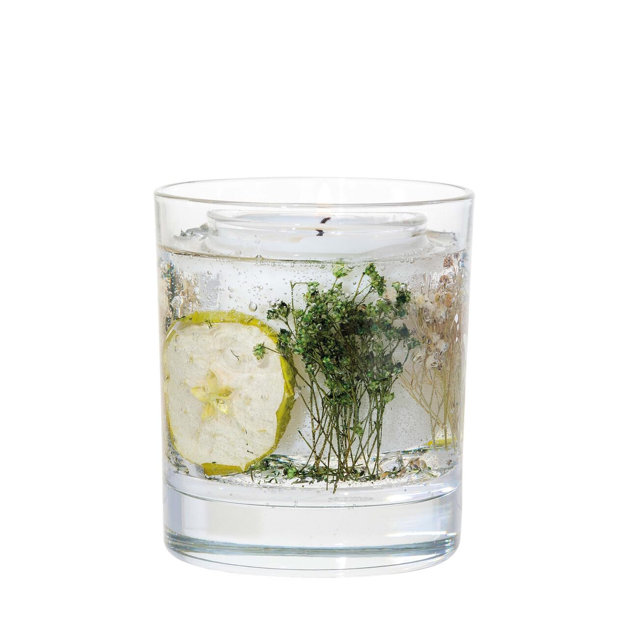 Stoneglow Elements Collection - Earth - Green Apple & Lime 60 Grams Scented Botanical Soy Wax Gel Candle - Green
