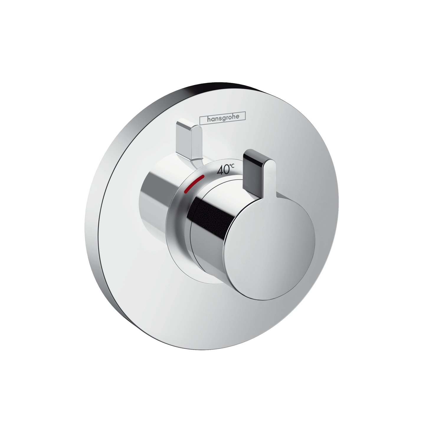Hansgrohe ShowerSelect S Unterputz-Thermostat Highflow – Für 1 Funktion, Chrom, Durchfluss 59 L/min, Mit Sicherheitssperre