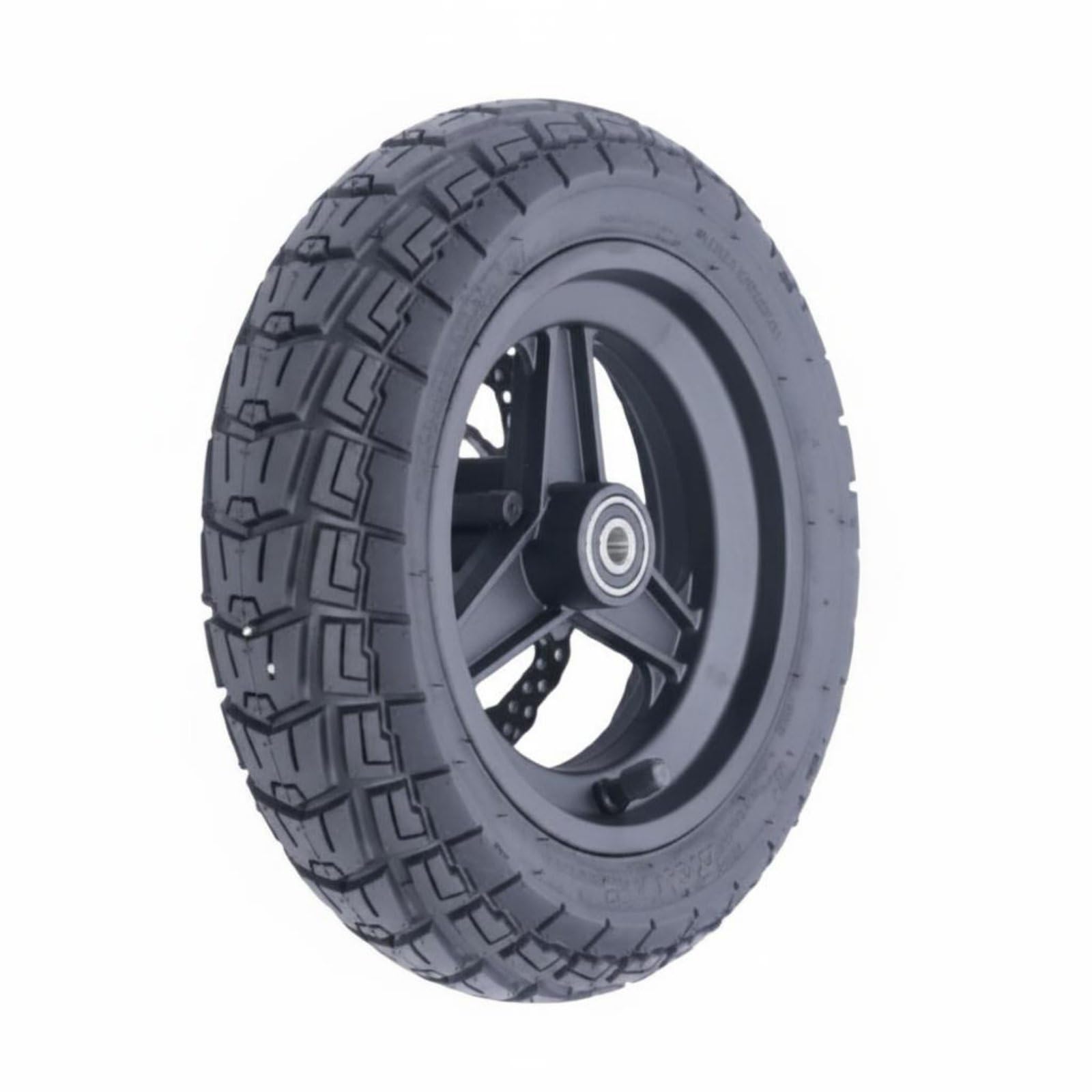 Ruota Monopattino Elettrico Ruota Anteriore Completa Cerchio Mozzo Tubeless Pneumatica Spessa Presa Trattrice in Alluminio Lega Gomma Adatta a Pendolari Tragitti Urbani Spostamenti