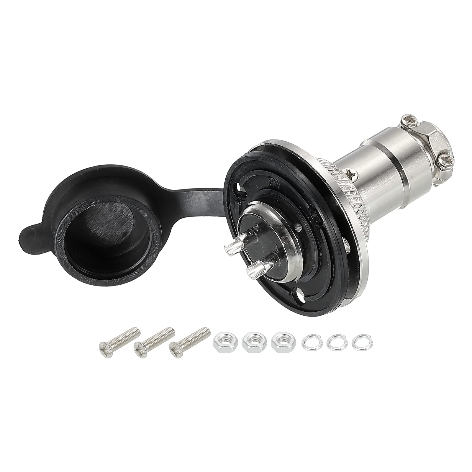 Connecteur Aviation GX16 6 Broches - Métal Argenté - 5A 150V - Pour Aviation, Audio, Automobile - Lot De 2