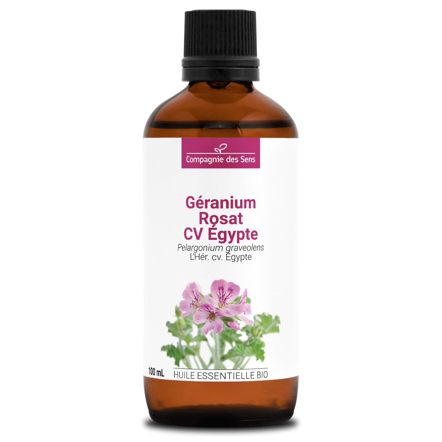 Geranio Rosado CV Egipto BIO – 100 mL – Aceite Esencial Premium – 100% Puro, Natural – Garantía ChromaCert® – Quimiotipado e Integral