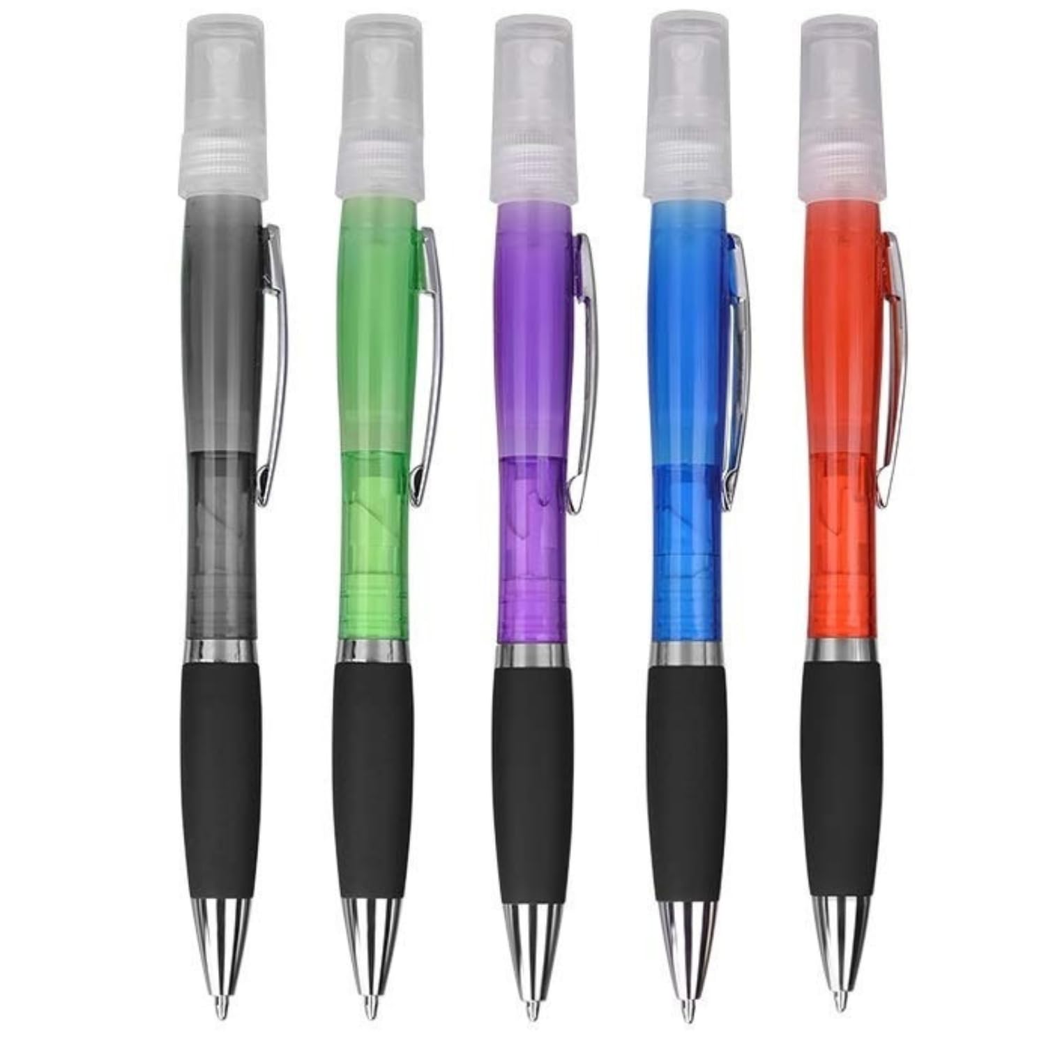BRAND HOME 2-in-1 Spray Pen Sanitizer Refillable & Reusable Portable Liquid Nano Mist Empty Atomizer for Travel, Home, Office, School Etc. Personal Care Pocket Ball (Set of 5)-image-16