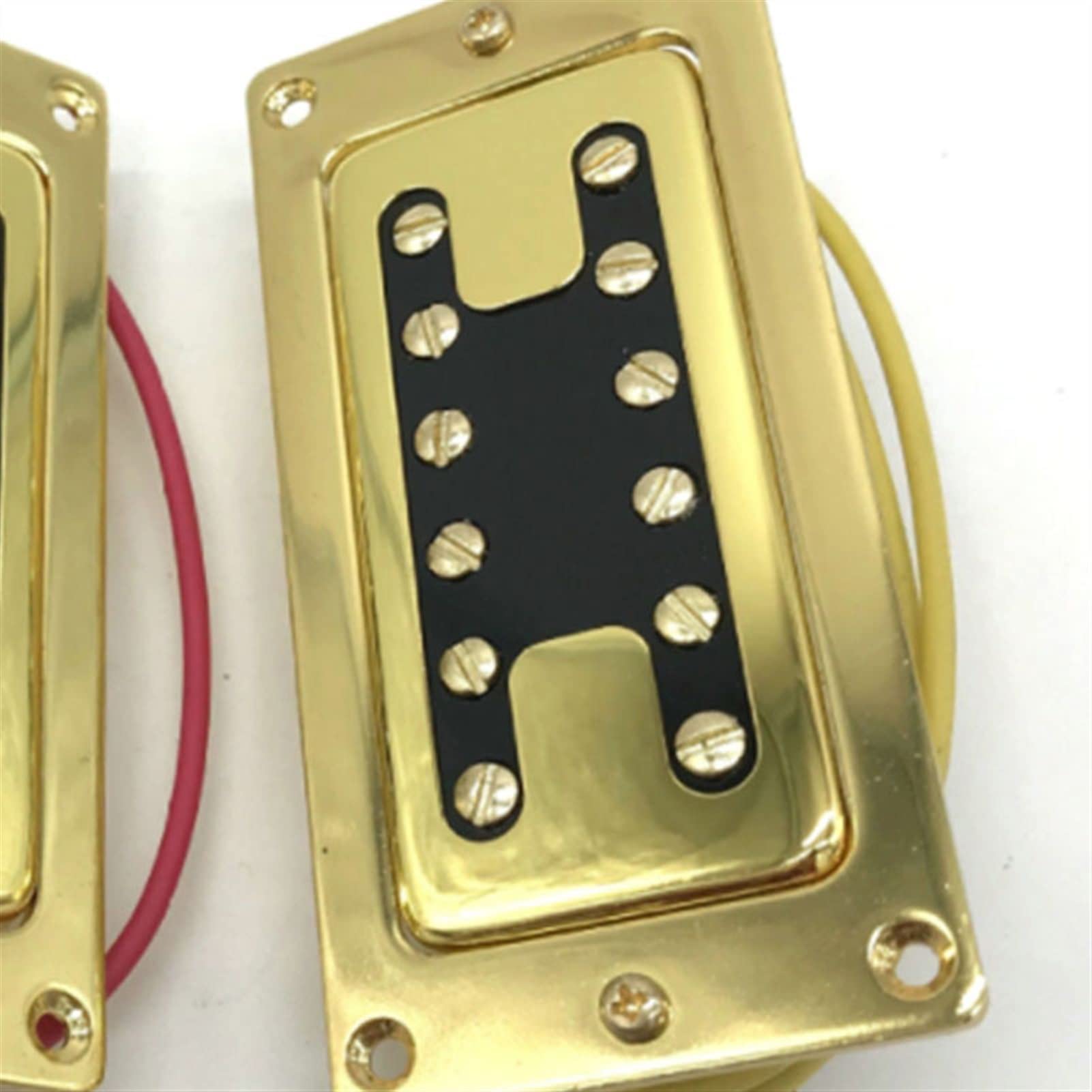 Pastilla De Guitarra Eléctrica De 6 Cuerdas Pastilla De Puente De Cuello Tipo H para Pastilla De Cubierta De Latón De Guitarra Estilo LP con Anillo Set Pastillas