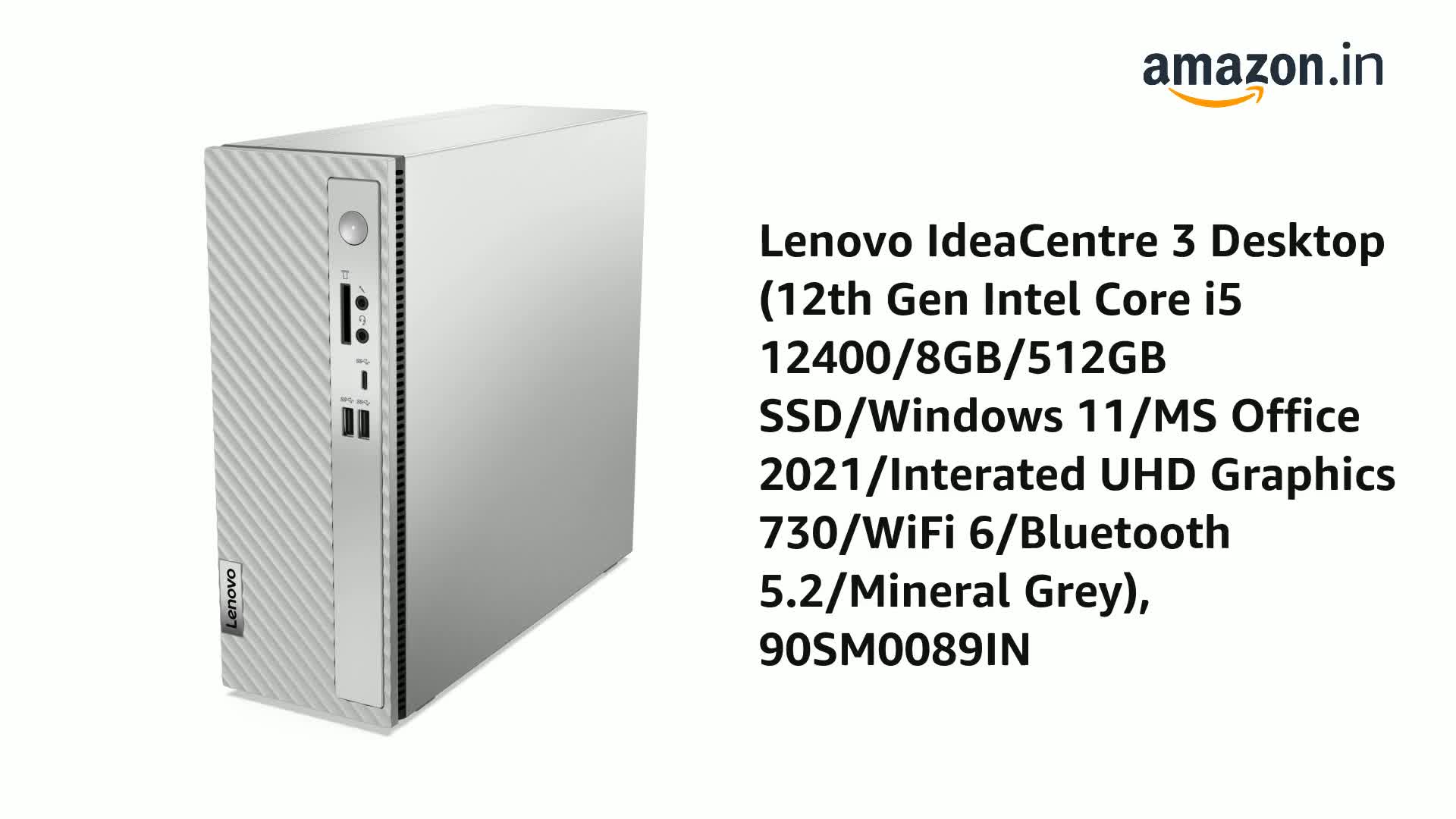 Windowsデスクトップ Lenovo IdeaCentre3 i5/8GB/SSD&HDD/Win11 Windowsデスクトップ Lenovo IdeaCentre3 i5/8GB/SSD&HDD/Win11