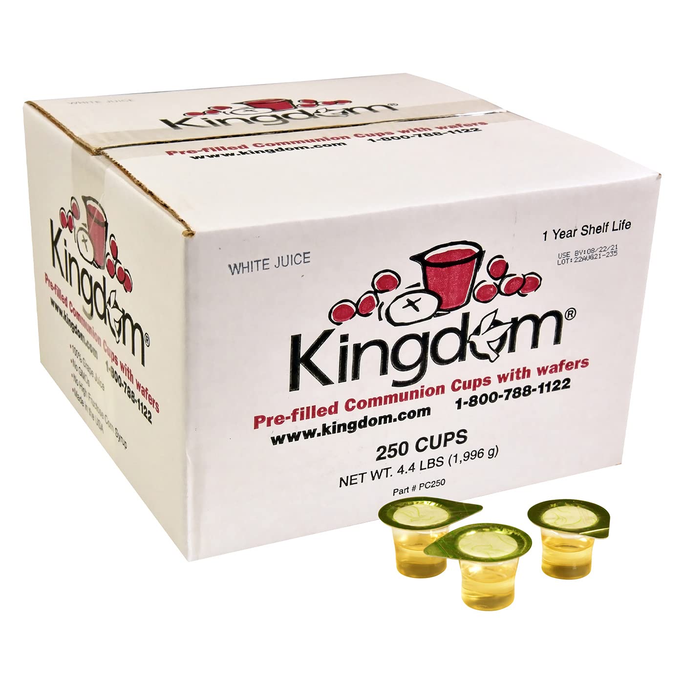 Buy Kingdom Prefilled Communion Cup with Wafers(250ctwhite juice