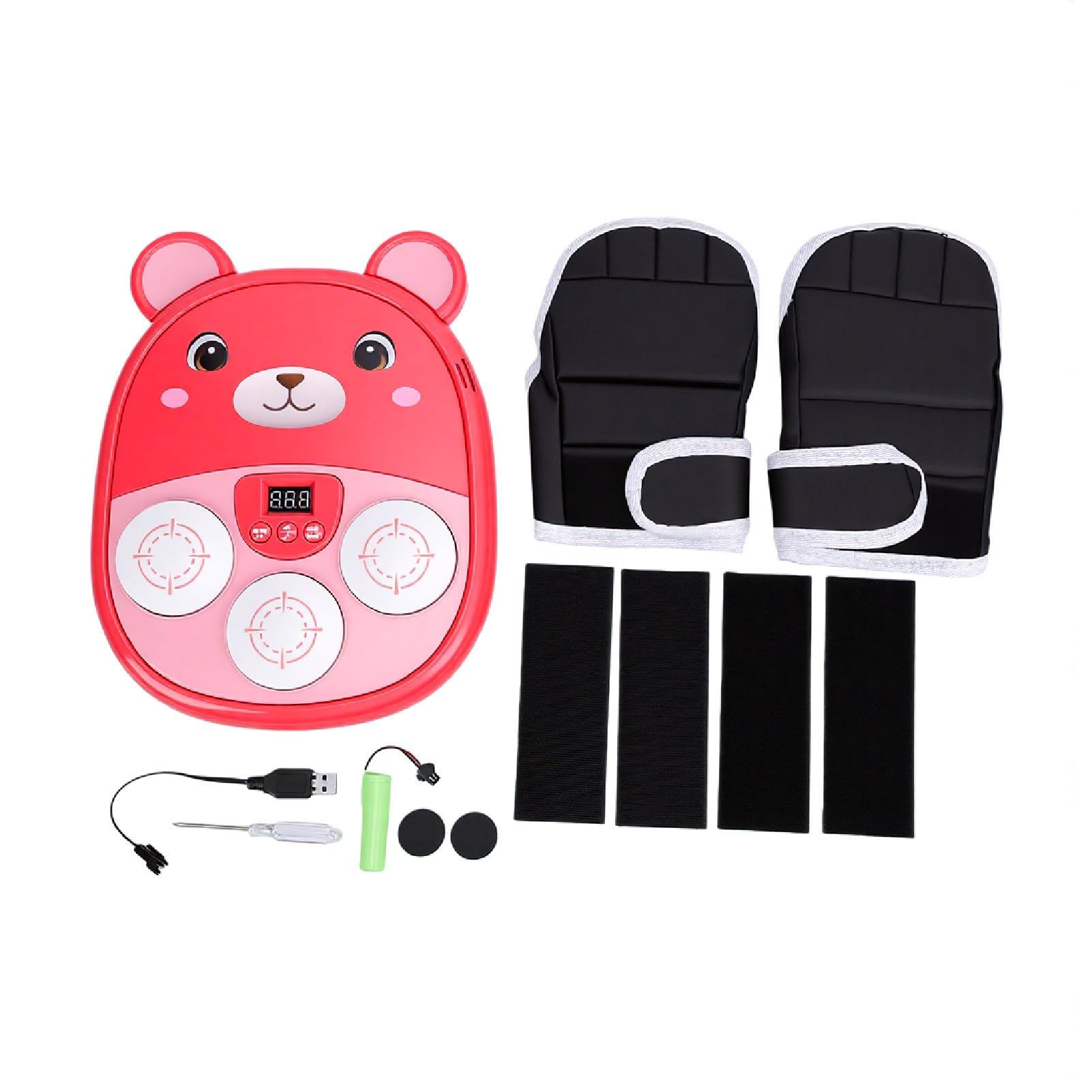 Machine de Poinçonnage Musicale pour Enfants, Jouet Interactif en Forme d'ours de Dessin animé, Jeu de Poinçonnage électronique pour Le Plaisir en Famille, Comprend Une Batterie de 500 MAh