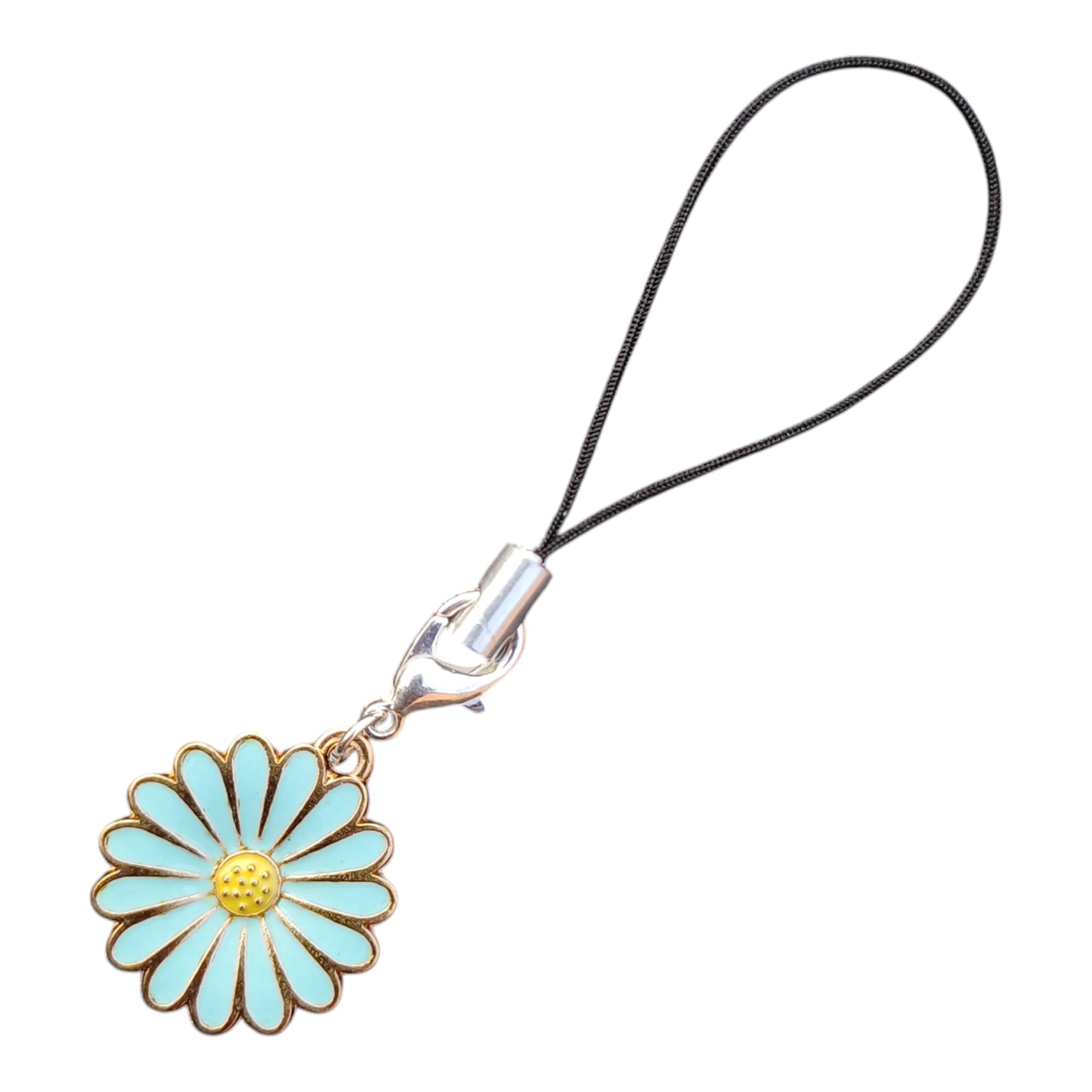 Sky Blue Daisy Flower Phone Strap Charm for Bag Wallet Bluetooth-picture-10