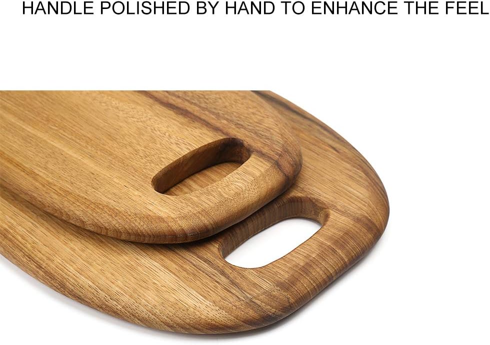 Cutting Board-Solid Wood Rectangular/Round Steak Board with Slot Kitchen Cutting Board Three Sizes Suitable for Vegetables/Cheese/Fruit (Color : 33 * 23 * 2cm/1.08 * 0.75 * 0.06inch) (36x26.5x2cm )