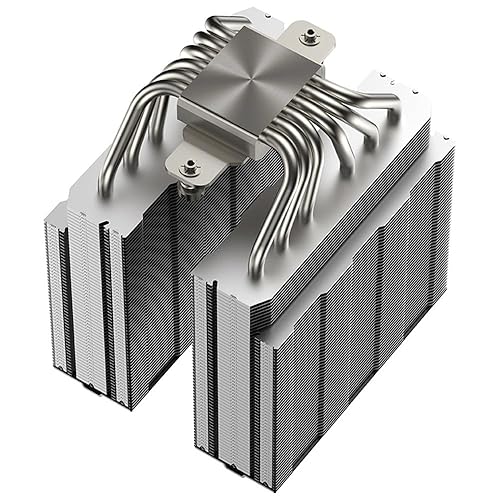 Miniatura 4 de Enfriador de aire COOLLEO B60T para CPU, doble torre de 260 W, TDP de 0.236 in x 6 tubos de calor de cobre niquelado. Ventilador de CPU L-HDB PWM,