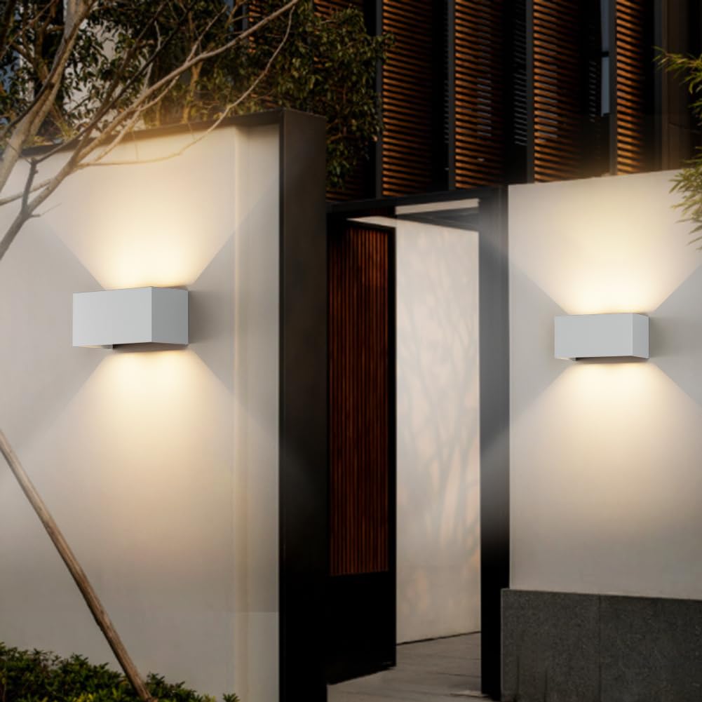 Klighten 24W lampa z czujnikiem ruchu, lampa ścienna zewnętrzna/wewnętrzna, IP65 3000K, lampa z czujnikiem ruchu, szara