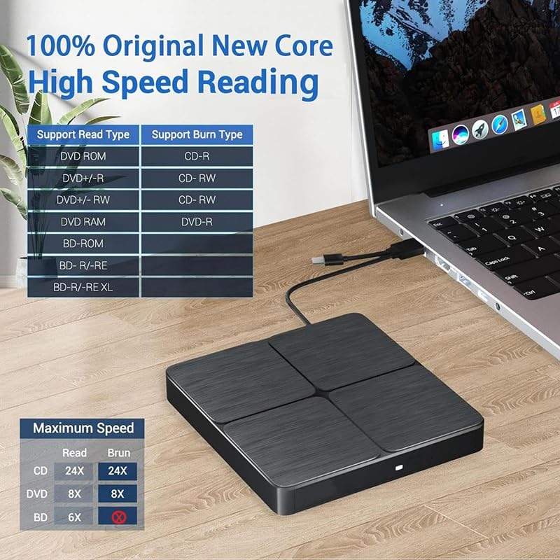 unità Dvd Blu-Ray Esterna Masterizzatore Lettore CD Dvd Portatile USB 3.0 for Computer Portatile
