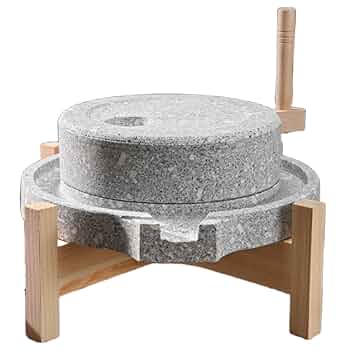 石臼　ミニ石臼　粉挽き臼　天然石 Amazon.co.jp: Bxzzuis 石臼 家庭用製粉機 手挽き穀物粉