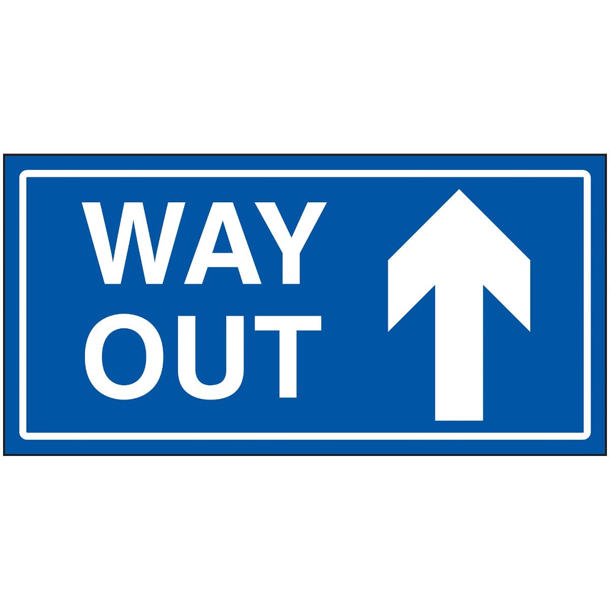 Cartello Uscita Di Sicurezza VSafety Way Out | Orizzontale 400x300 Mm | Plastica Rigida 1 Mm | EN ISO 7010